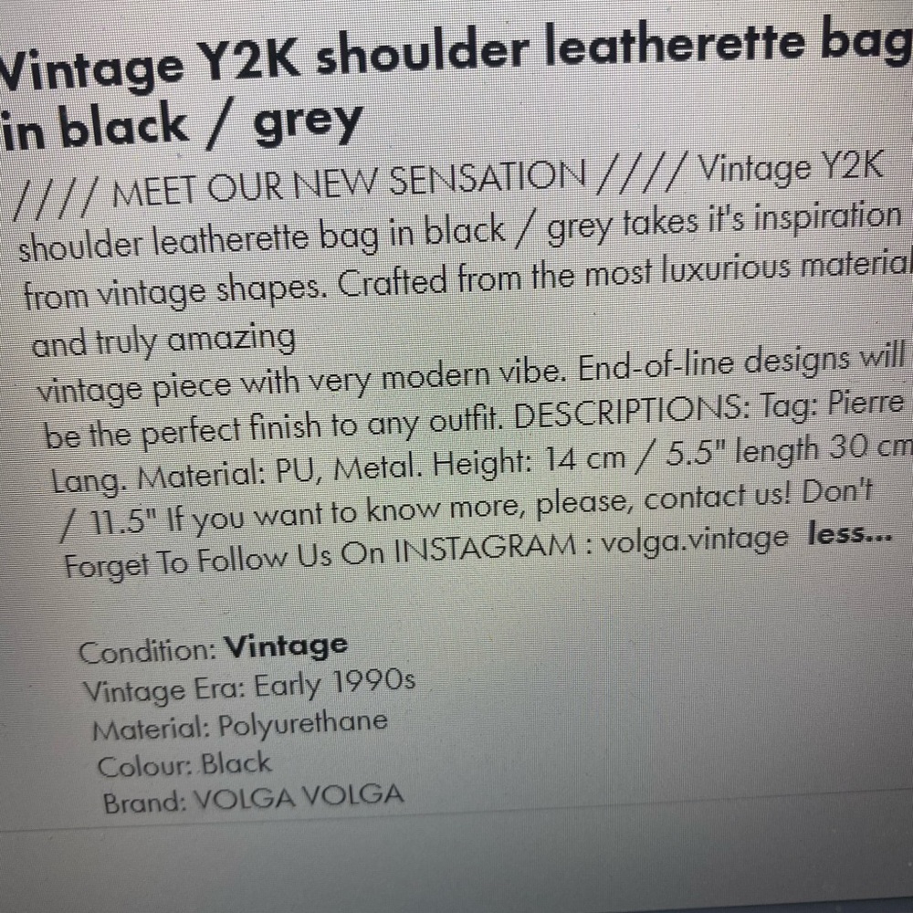 Vintage 1990s Vegan Black Clutch Shoulder Bag - Picture 2 of 9